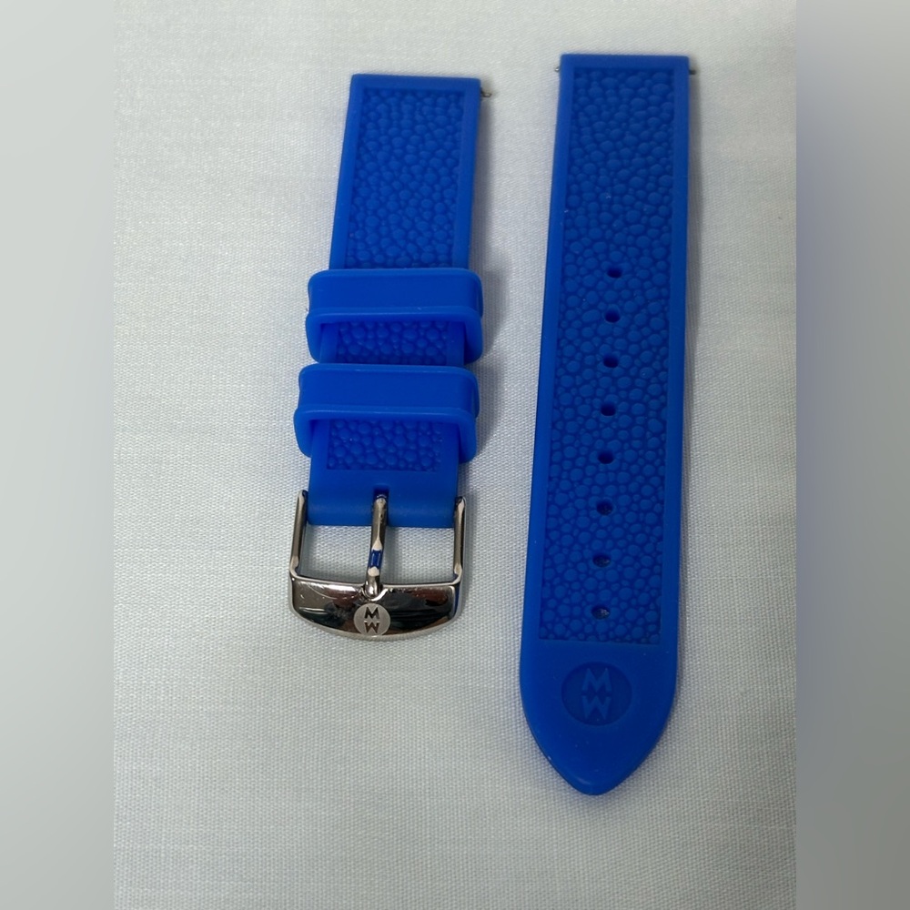 Michele blue silicone watch band 18mm